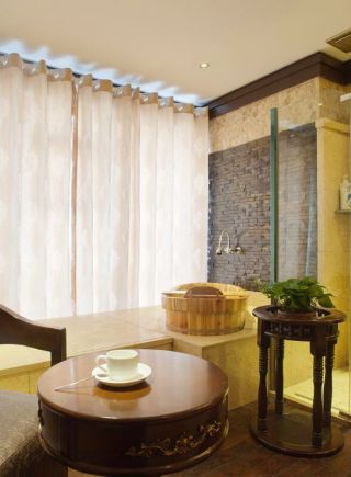 上海美容店房间窗帘装修效果图欣赏