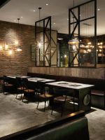 上海工业风格饭店餐厅装修设计图2023