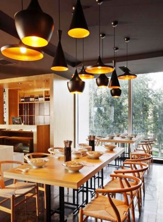 上海现代工业风格餐馆餐厅装修图
