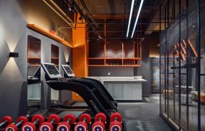 上海健身房室内隔断装修设计效果图