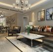 87平米现代风格二居室客厅沙发背景装修效果图