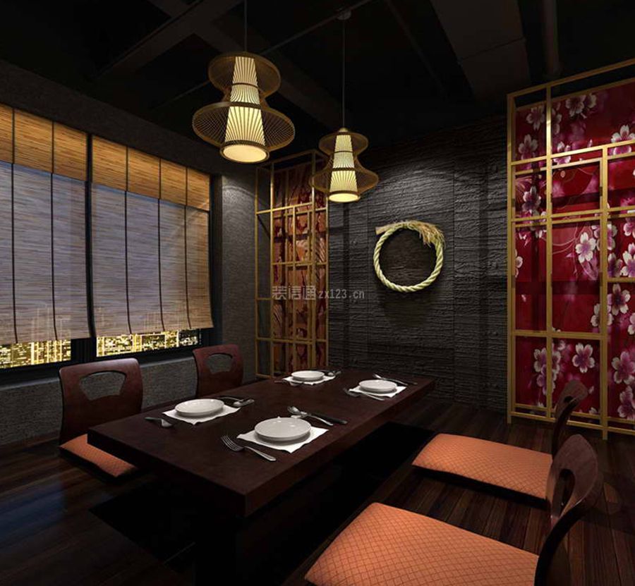 日式风格餐厅装修设计 日式风格餐厅效果图 