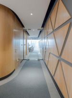 合肥现代风格办公室走廊背景墙装修图片