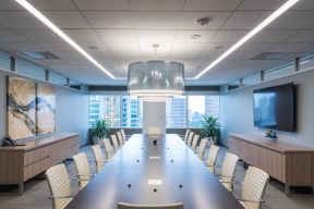 合肥办公楼会议室桌椅装修设计效果图