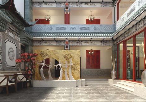 1000平中式风格酒店装修案例