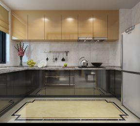 现代风格96平米三居室厨房装修效果图