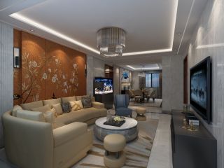 现代风格140平米客厅沙发装修效果图