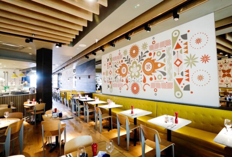2023合肥餐馆快餐厅背景墙装修实景图