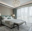 上海现代风格高档别墅卧室床尾凳设计图