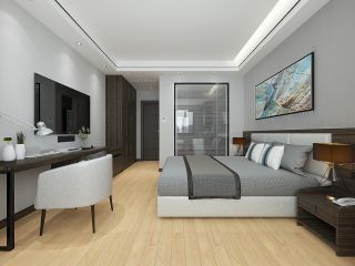 合肥宾馆房间实木地板装修设计图片 