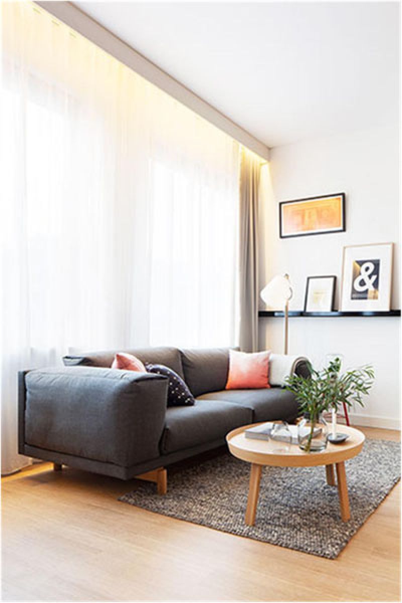 中中央广场单身公寓50平米欧式风格装修设计效果图