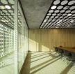 重庆办公室实木背景墙装修设计效果图 