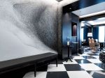 重庆酒店室内黑白地砖装修设计图片