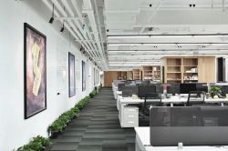 320平现代风格办公室办公区装修效果图