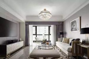 咸阳装潢公司：沣西新城康定和园120平三居室装修现代美式轻奢风格