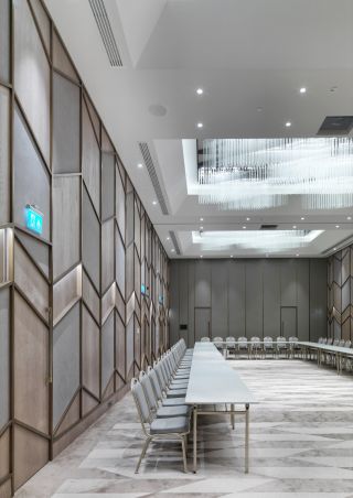 重庆酒店装修大型会议室背景墙设计图 