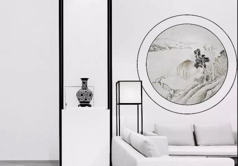 华润翡翠城100平米三居室新古典风格装修设计效果图