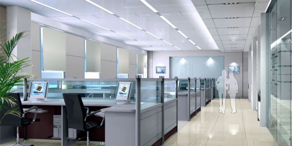 甲级写字楼800平米现代风格办公室空间设计