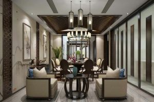 杭州300平米别墅装修案例 禅意的中式风格设计魅力