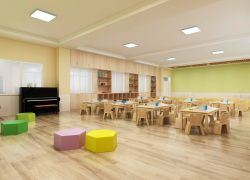 成都幼儿园教室浅色木地板装修图片欣赏