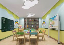 成都幼儿园教室彩绘背景墙设计装修图片