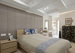 2023成都房屋装修新中式风格卧室床头柜设计图