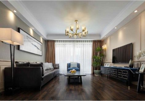 德杰国际城165平米四居室装修美式风格家装案例