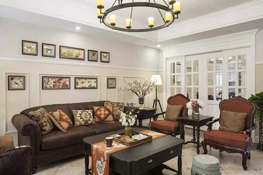 美式风格客厅沙发 美式沙发设计效果图 