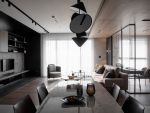 玫瑰星城140平米三居室现代风格装修设计效果图