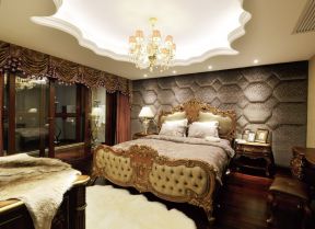 别墅卧室装修图片 欧式卧室设计效果图 欧式卧室装修效果图图片