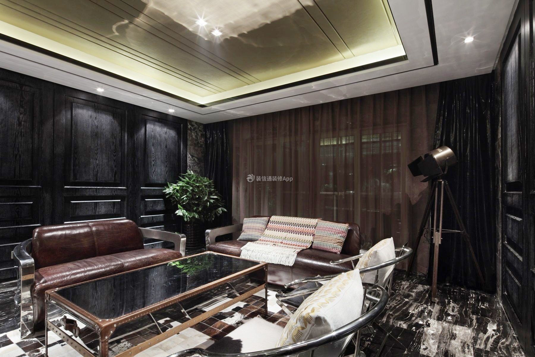 重庆东海定南山273平现代别墅客厅装修布置效果图