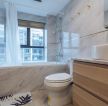 成都100平米房屋卫生间砖砌浴缸设计装修效果图 