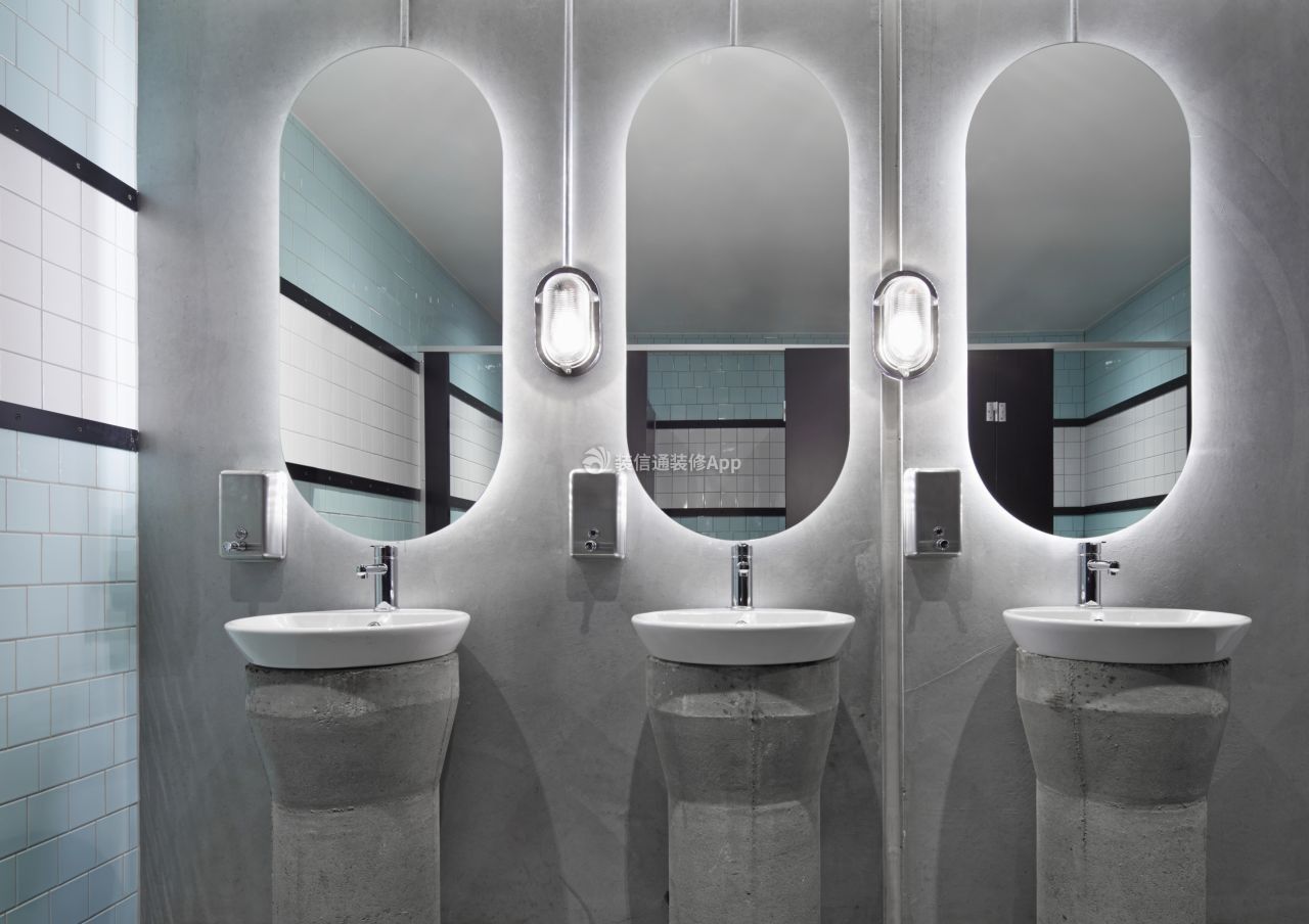 成都简约风格酒店洗手间镜子装修设计效果图