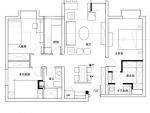 白桦林明天130平米简欧风格三居室装修案例效果图