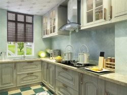 三居114平欧式风格厨房装修图