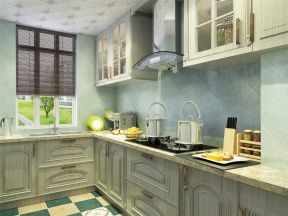 三居114平欧式风格厨房装修图