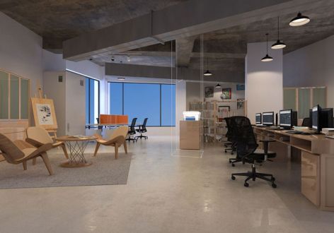 现代风格200平米办公室装修效果图