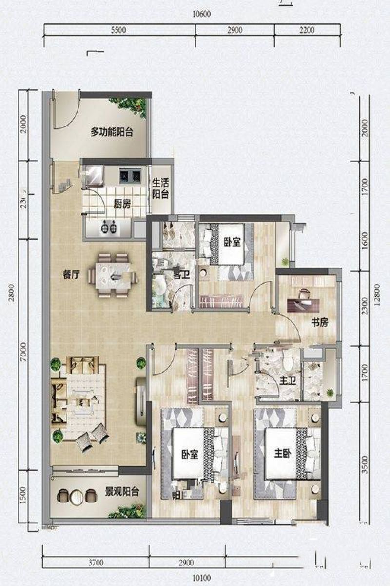 重庆珠江城B区户型图图片