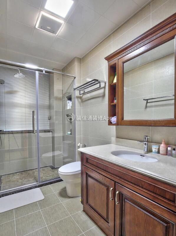 重庆美式风格房子卫生间浴室柜装饰效果图大全