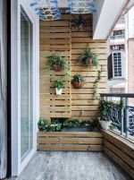成都家庭装修室内阳台植物墙设计效果图