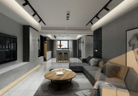 安泰园126平米三居室极简风格装修设计效果图