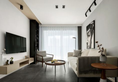 嘉好悦园现代风格98平米三居室装修效果图