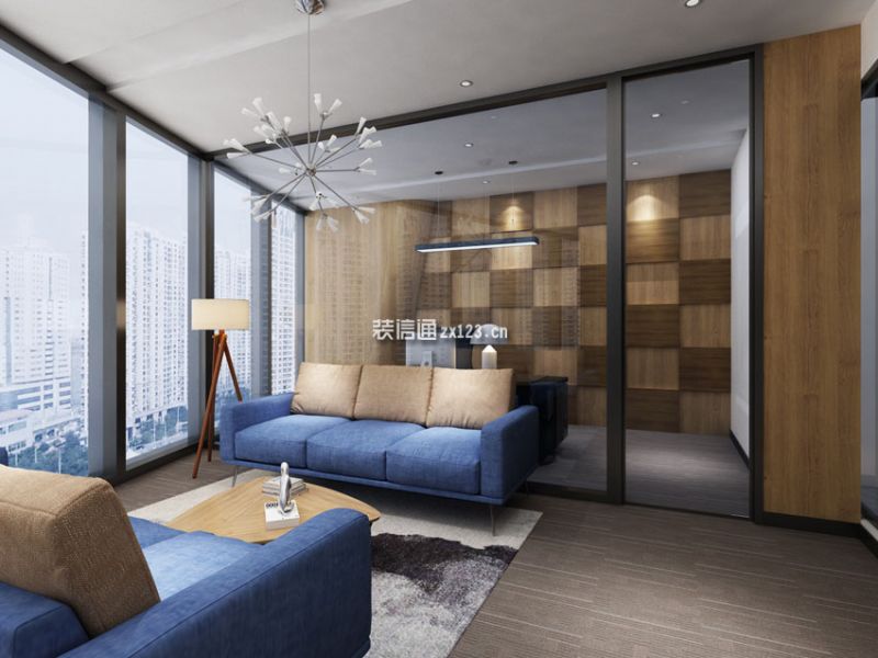 远大住宅工业集团现代风格580平米办公室装修效果图