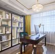 杭州室内装修书房整体书柜设计效果图2023