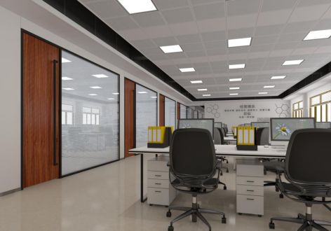 1500平米办公室工业风格装修案例