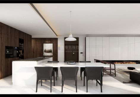 新天鹅堡现代简约234㎡四居室装修设计效果图