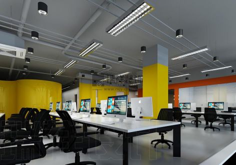 办公室装修1350平米力比科技办公室装修设计
