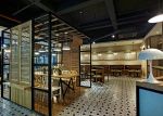 杭州餐饮店铺大厅地板砖装修设计效果图