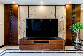 中式电视柜客厅 中式电视柜装修效果图 中式电视柜图片