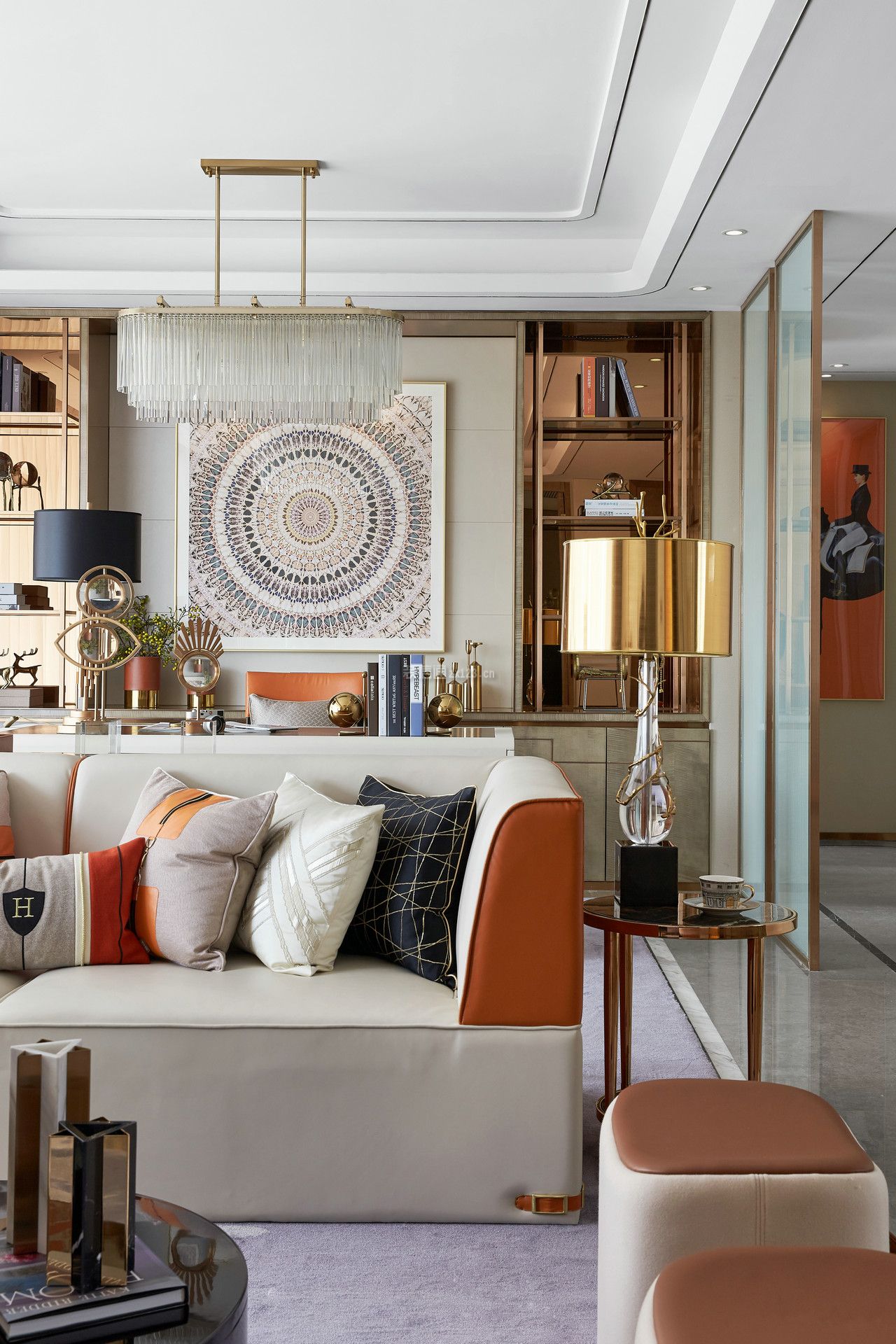 北大资源博雅82平港式风格装修案例